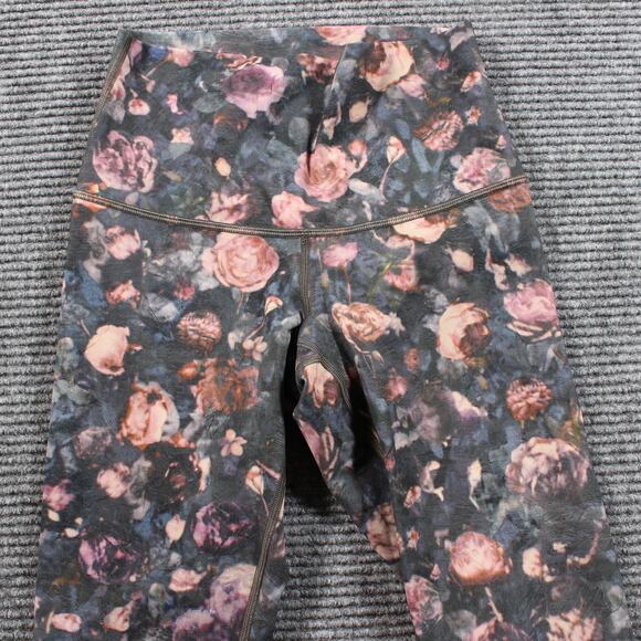 Lululemon Leggings Women's 4 Floral Print High Rise 7/8 Compression - Picture 4 of 8